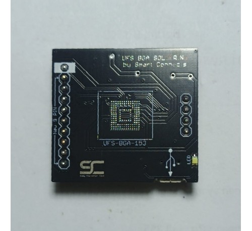 BGA Soldering UFS 153 dengan tambahan external power VCC 2.6V VCCQ2 1.8V VCCQ 1.2V (New 9 PIN with RST Socket)