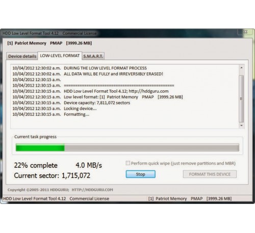 HDD Low Level Format Tool 4.40