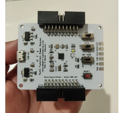 MFE - Multi Fungsi Emmc Reader untuk direct ISP dengan tambahan Header 20PIN Socket untuk BGA UFI Papa Emate Sysco Panda