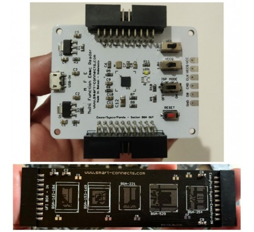 MFE - Multi Fungsi Emmc Reader untuk direct ISP with BGA Soldering 153 162 221 529 254