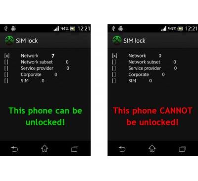 Sony Xperia Direct Unlock by Code SIM Unlock - Counter Reset 0 Not Supported (3-5days)